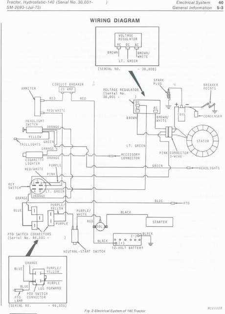 john deere 140 parts diagram