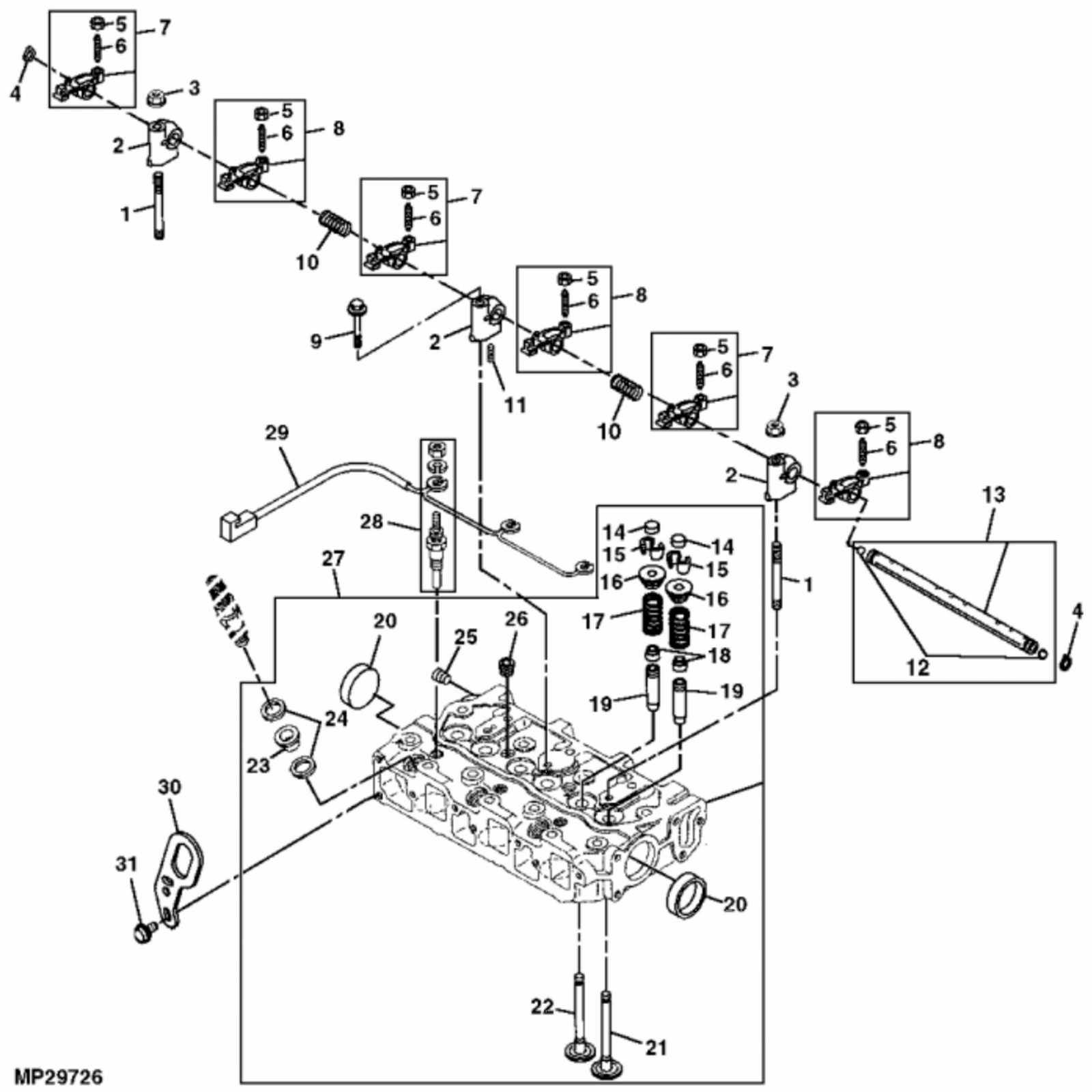 john deere 2032r parts diagram