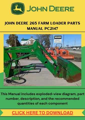 john deere 265 parts diagram