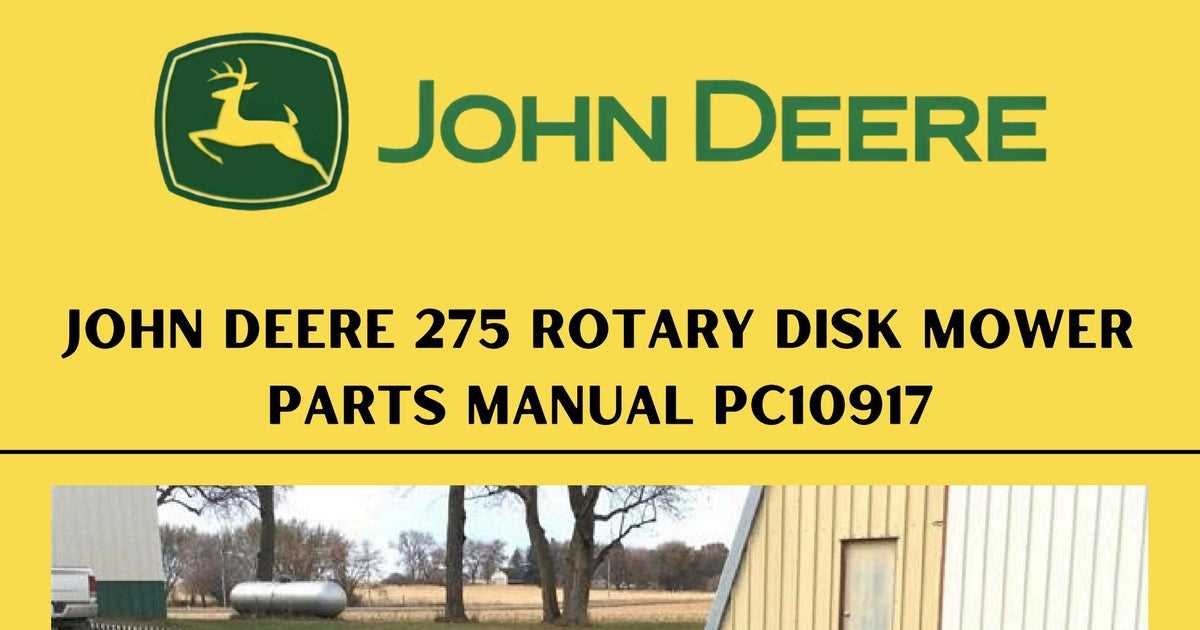 john deere 275 disc mower parts diagram