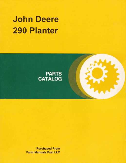 john deere 290 planter parts diagram