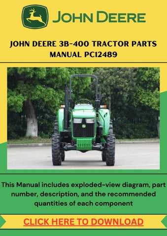 john deere 400 parts diagram