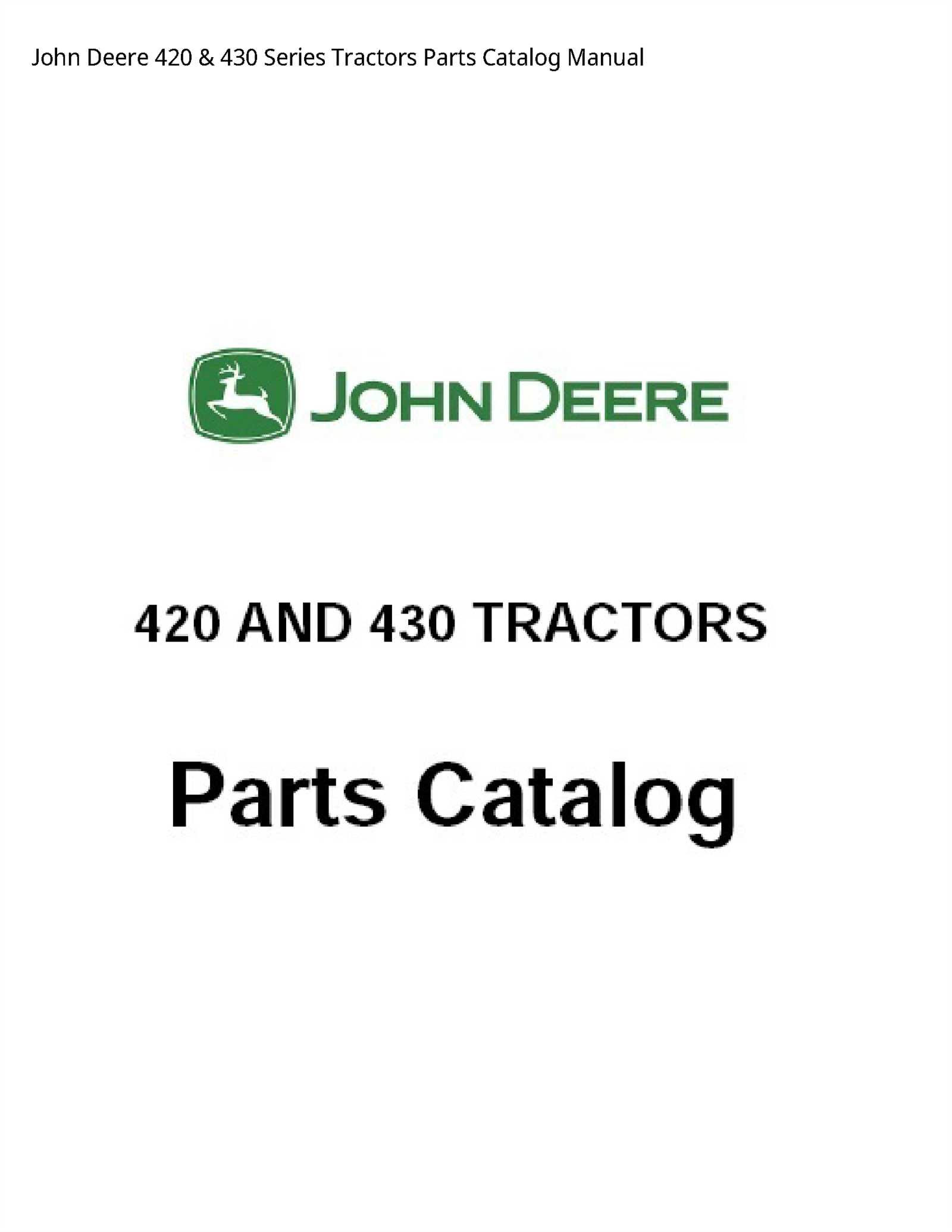 john deere 430 parts diagram