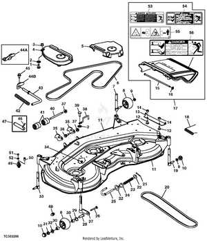 john deere 54c mower deck parts diagram