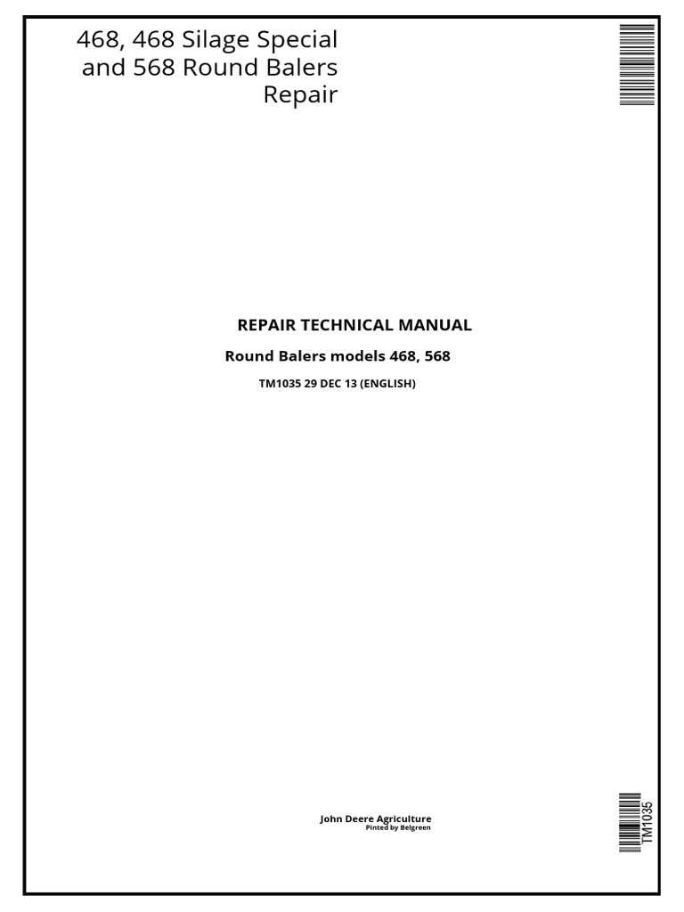 john deere 568 baler parts diagram