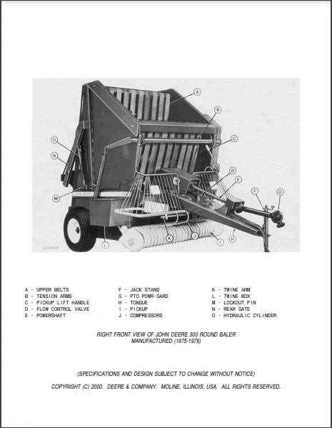 john deere 569 baler parts diagram