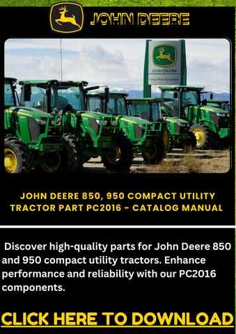 john deere 850 tractor parts diagram