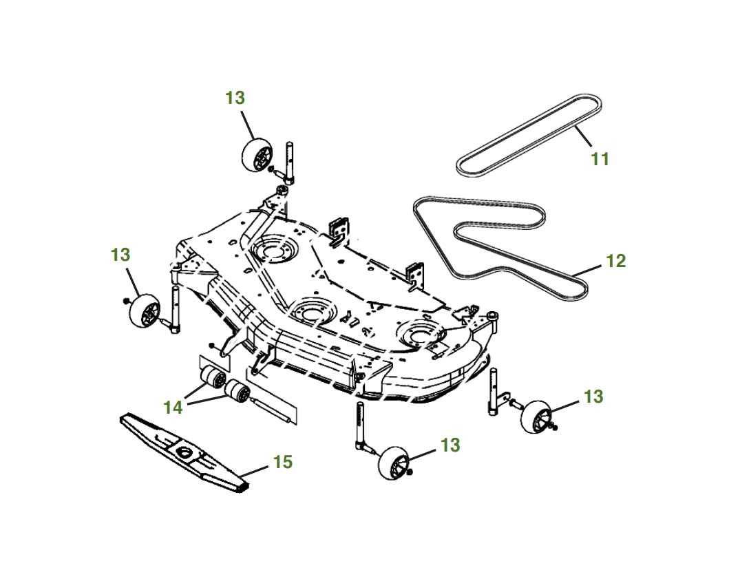 john deere l110 mower deck parts diagram