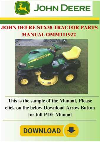 john deere stx38 parts diagram