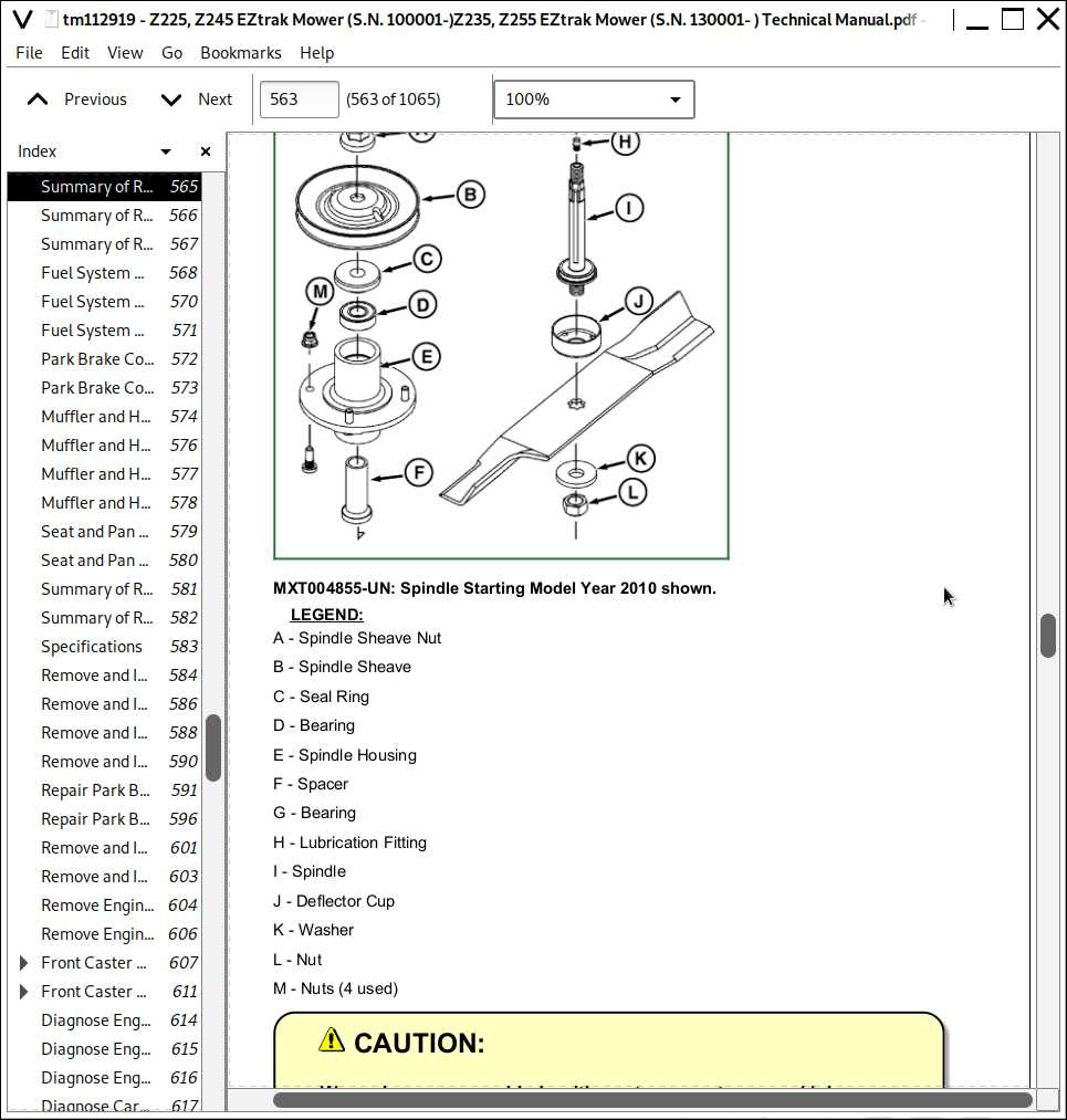 john deere z235 parts diagram