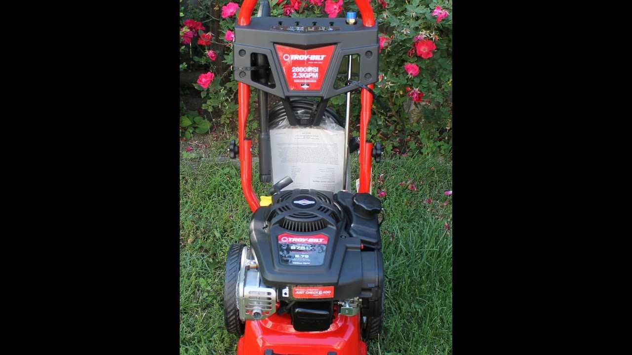 troy bilt 2800 psi pressure washer parts diagram