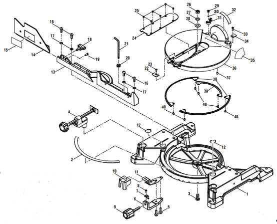 ridgid miter saw parts diagram