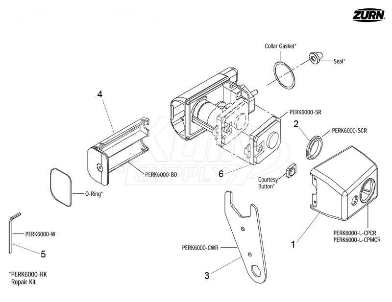 flushometer parts diagram