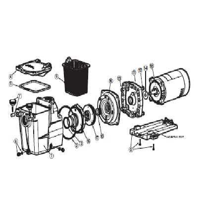 pool pump motor parts diagram