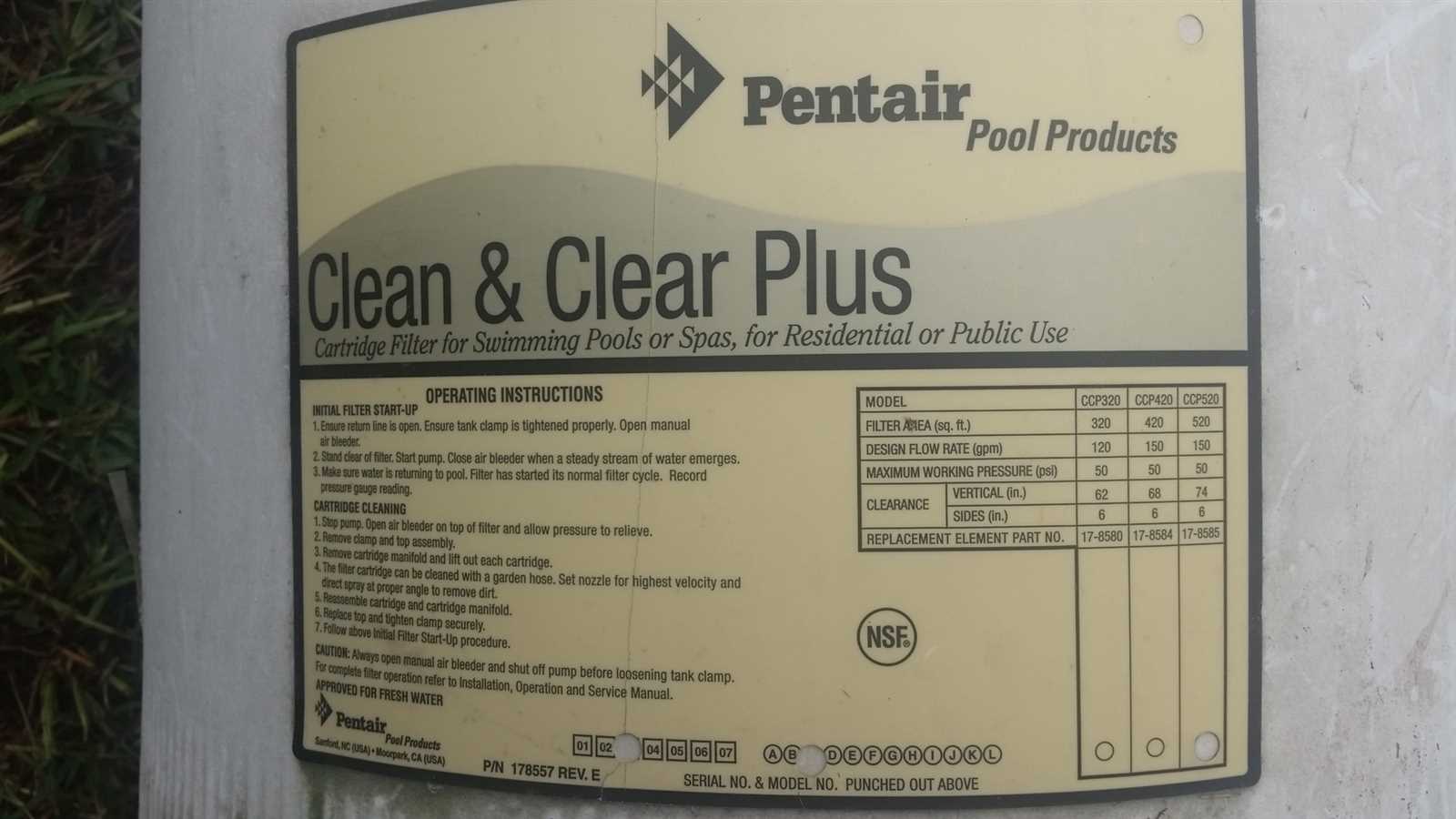 pentair ccp320 parts diagram