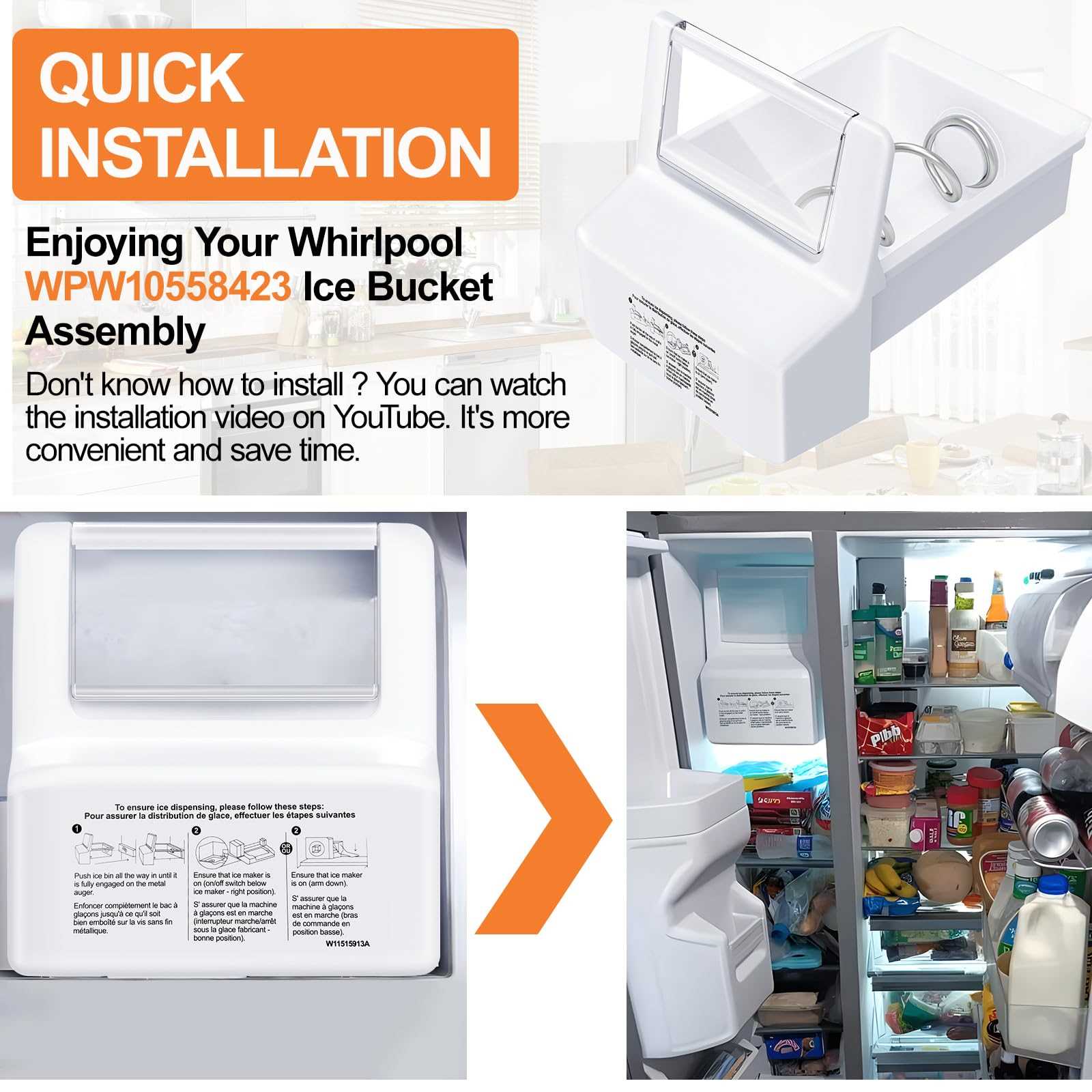 whirlpool refrigerator ice maker parts diagram