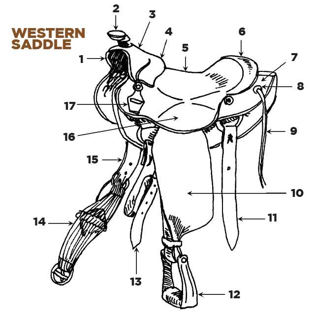 western saddle diagram parts