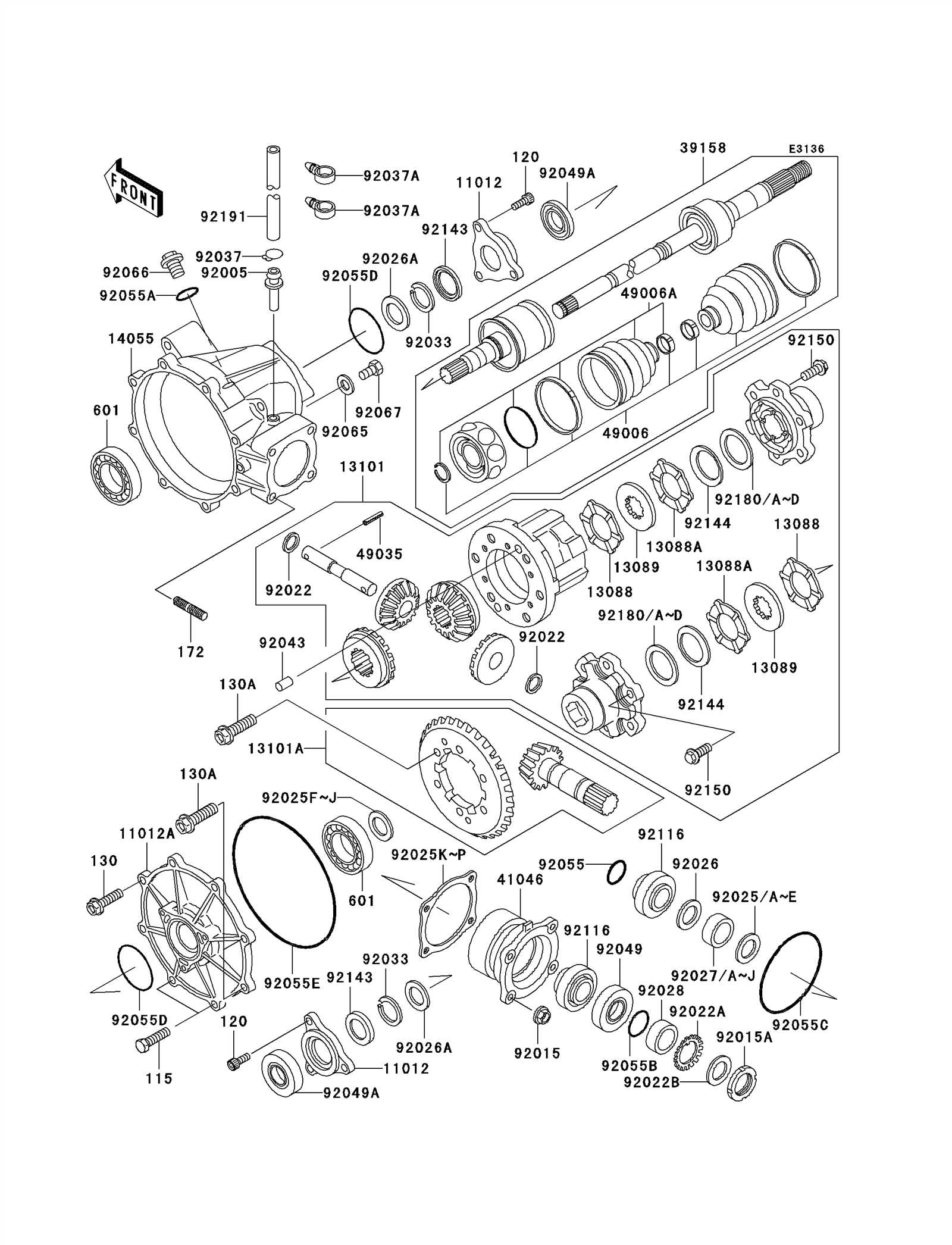 kawasaki mule 3010 parts diagram