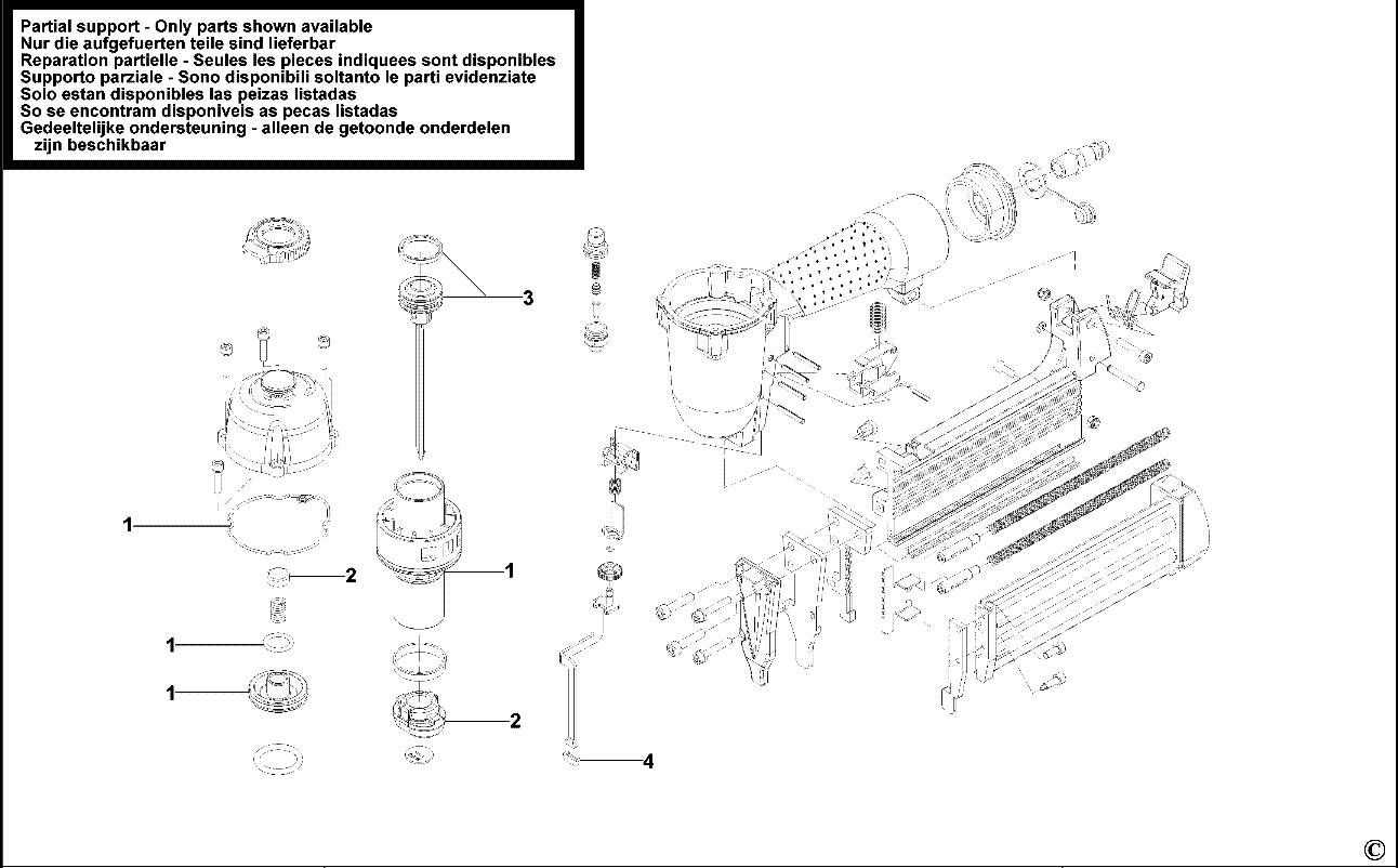 bostitch framing nailer parts diagram