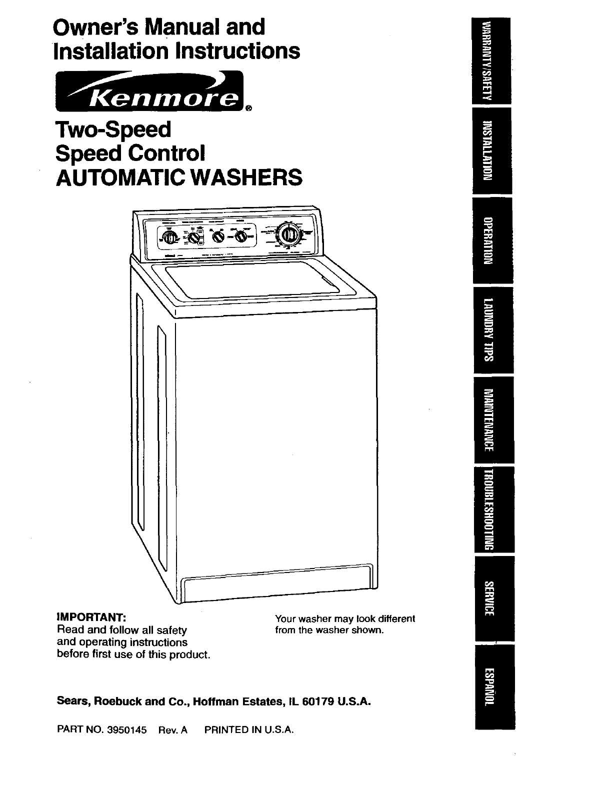 kenmore series 80 washer parts diagram