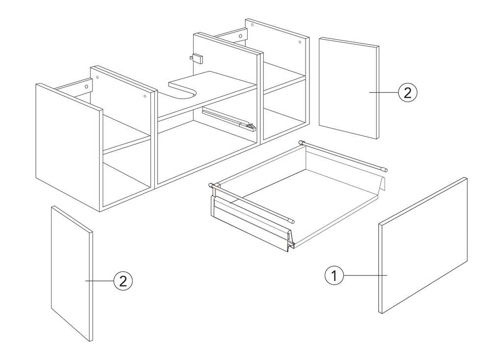 kitchen cabinet parts diagram