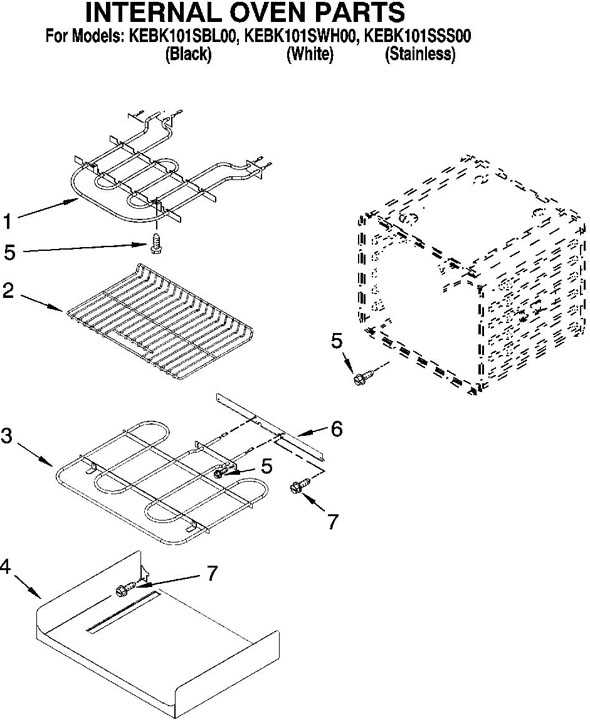 kitchenaid oven parts diagram