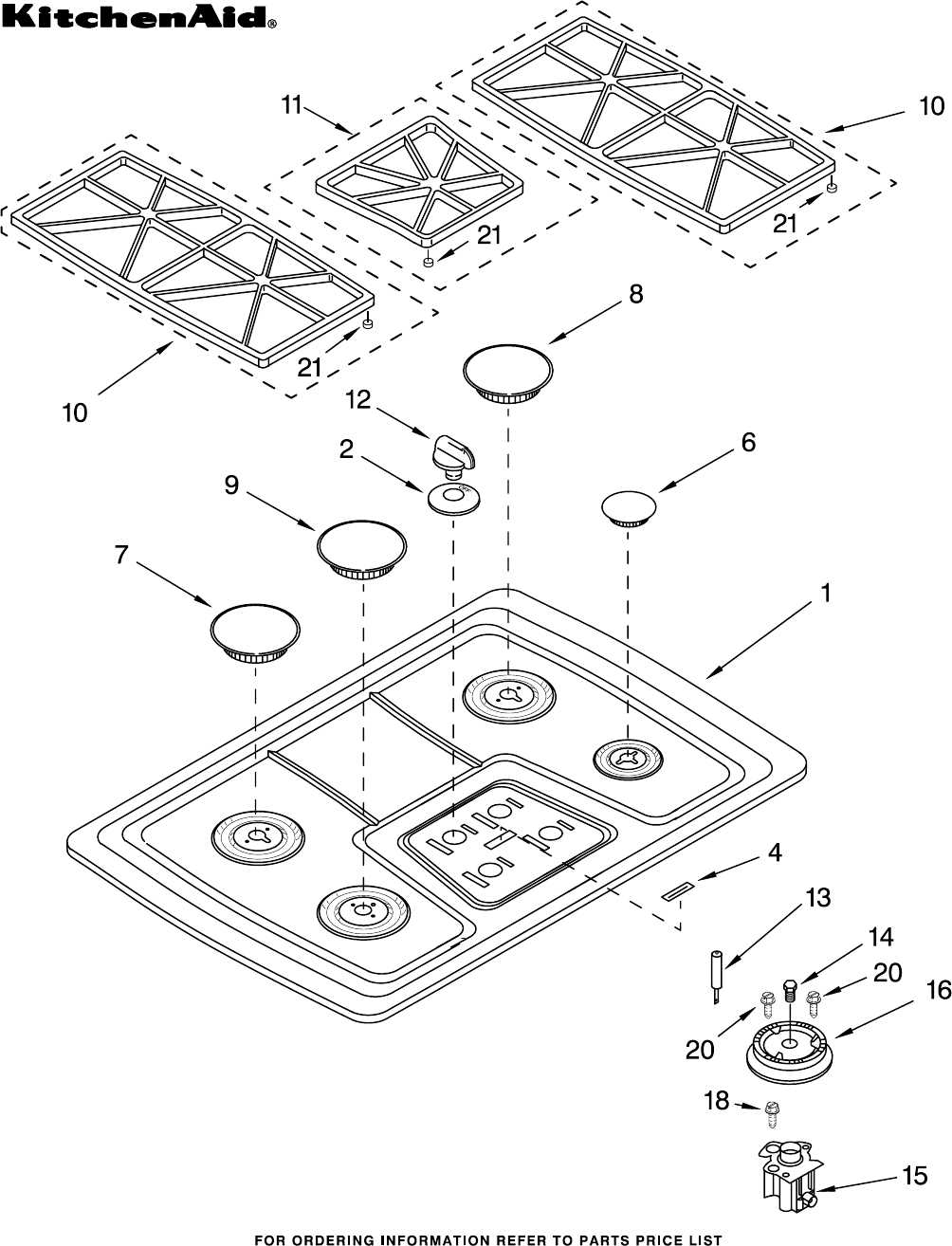 kitchenaid oven parts diagram