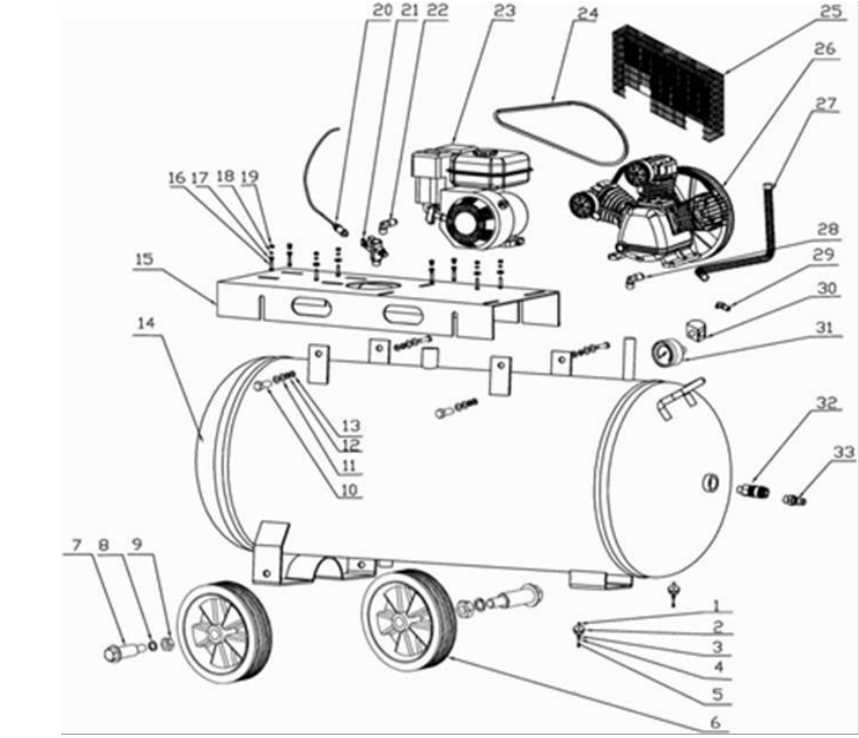 diagram air compressor parts