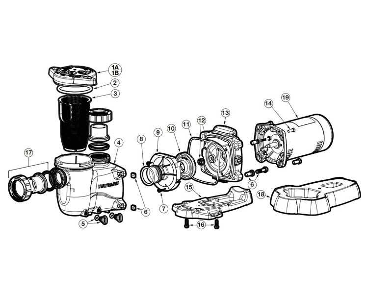 pool motor parts diagram