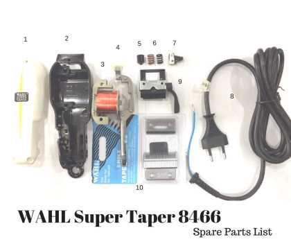 wahl trimmer parts diagram