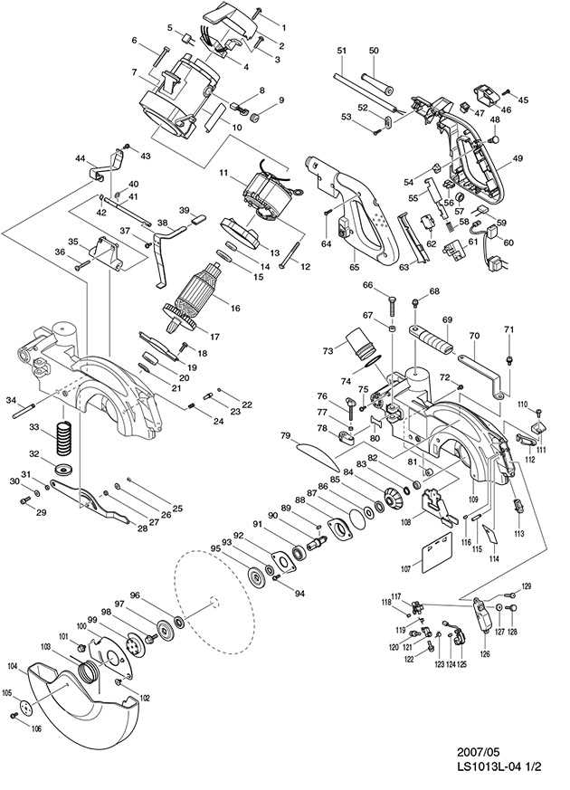 kobalt miter saw parts diagram