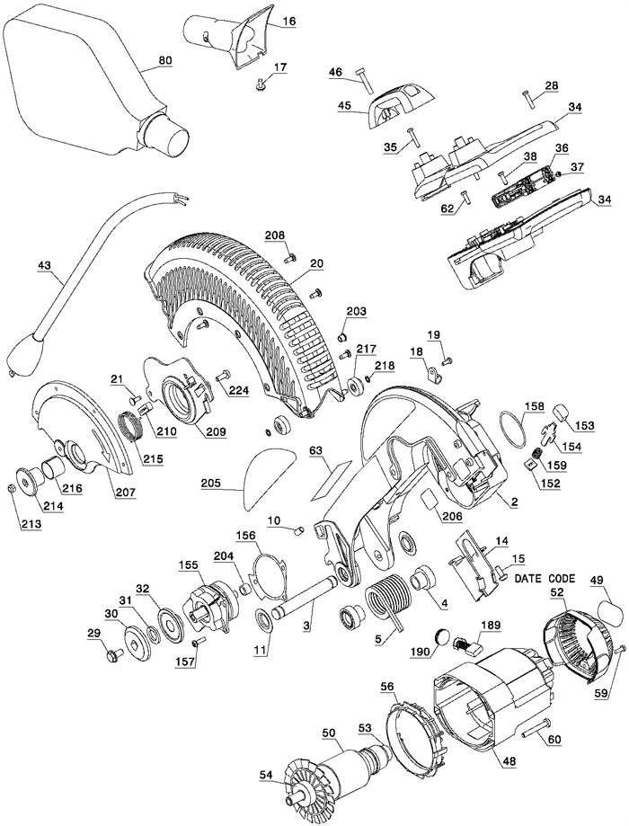 kobalt miter saw parts diagram