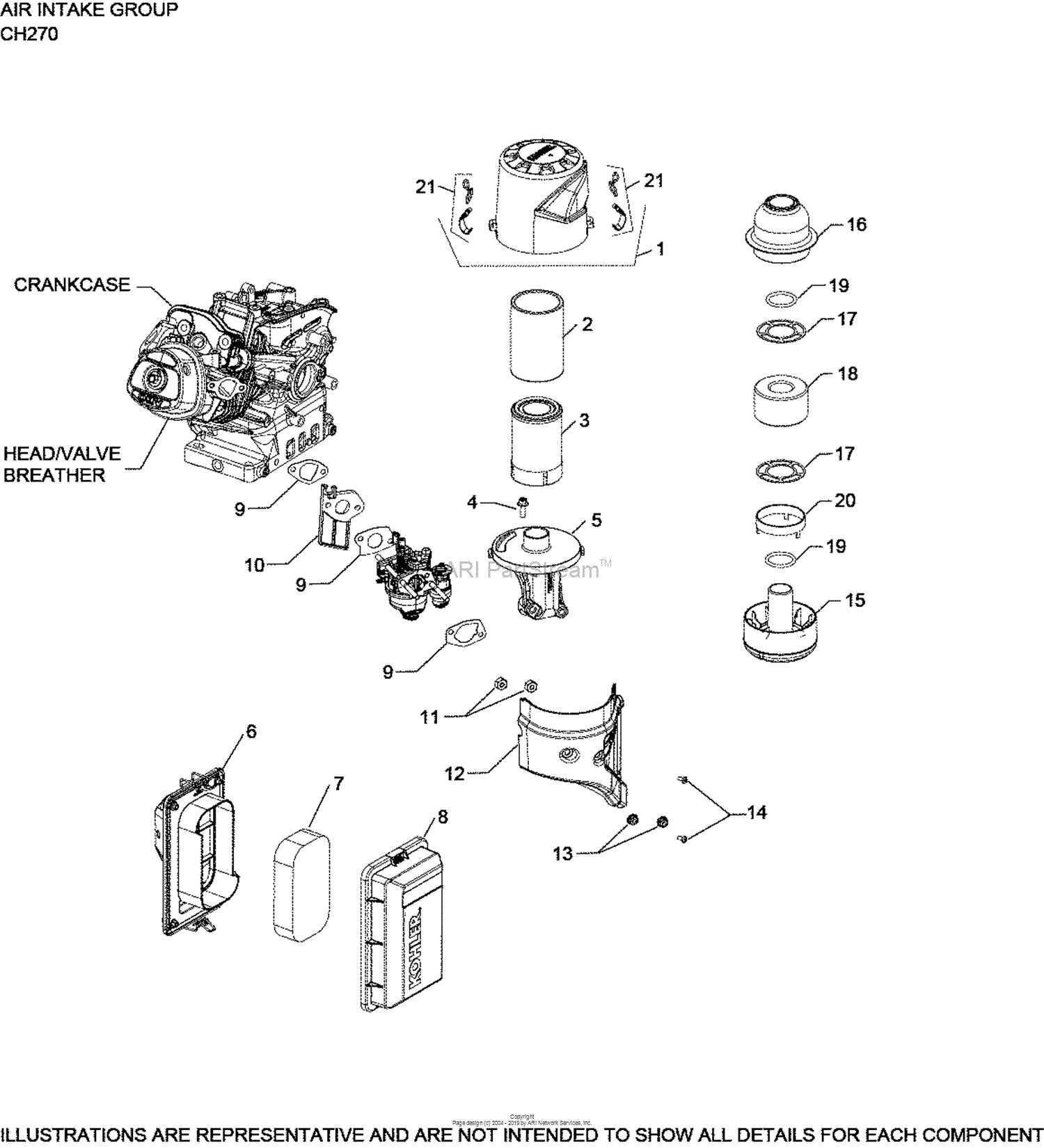 kohler ch270 parts diagram