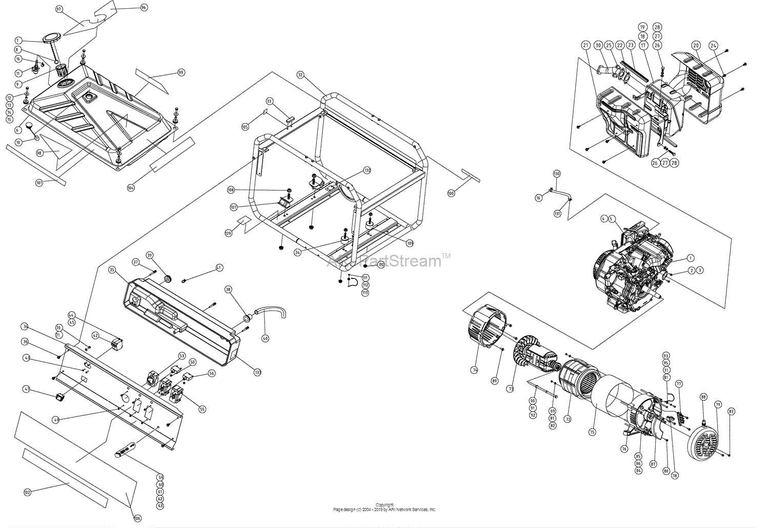 kohler marine generator parts diagram