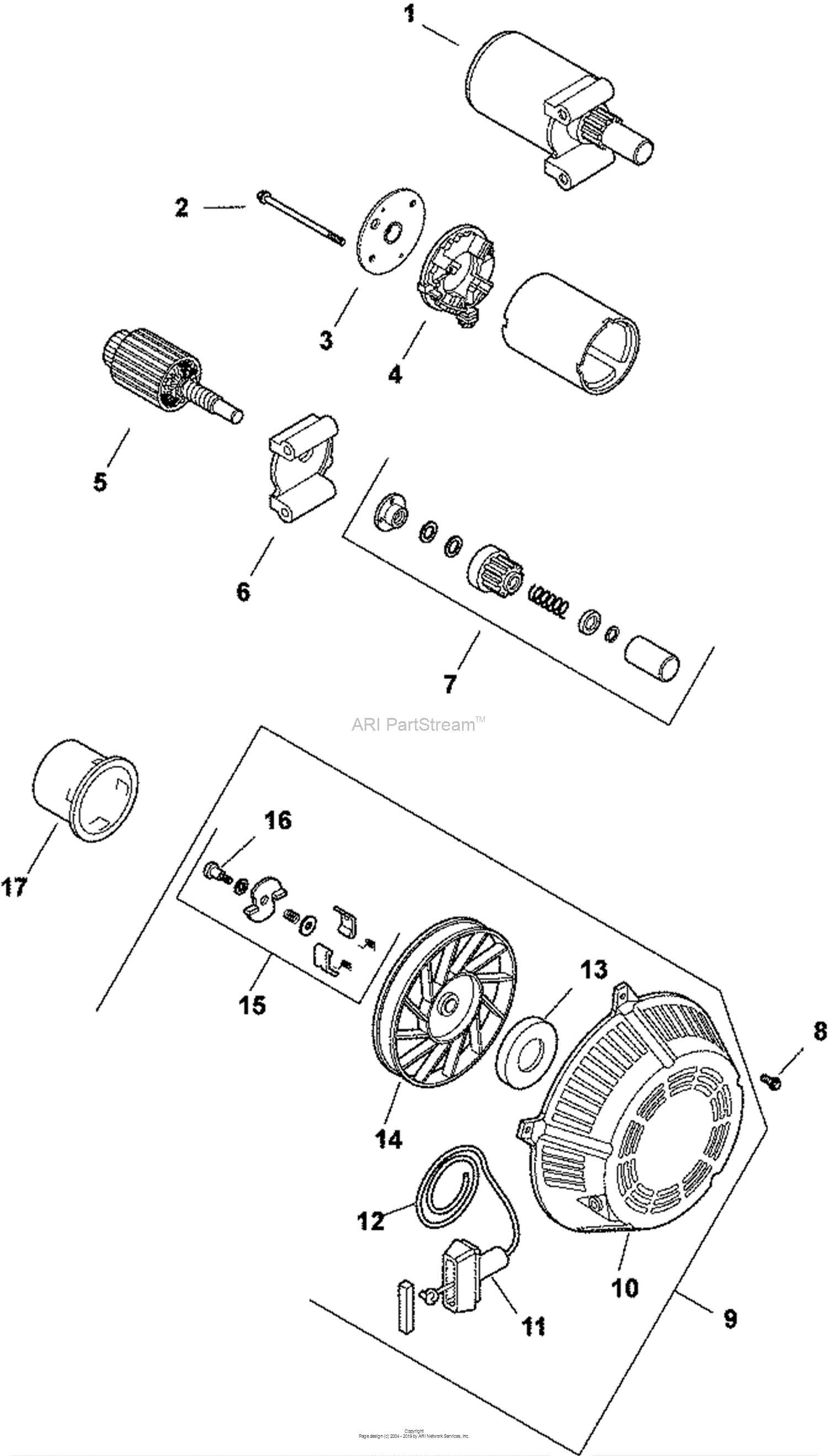 kohler starter parts diagram