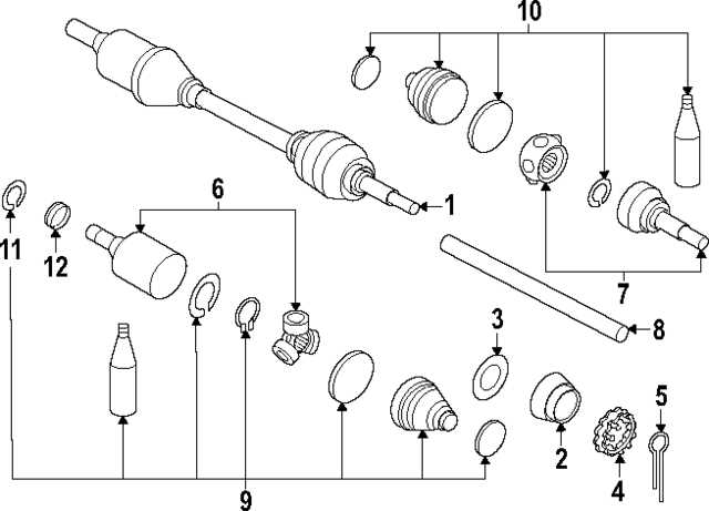 cv axle parts diagram