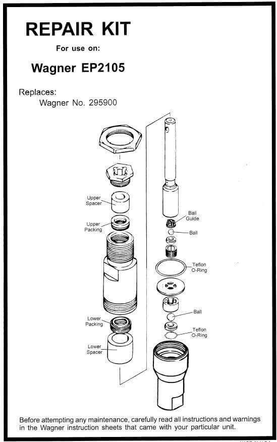 krause and becker airless paint sprayer parts diagram