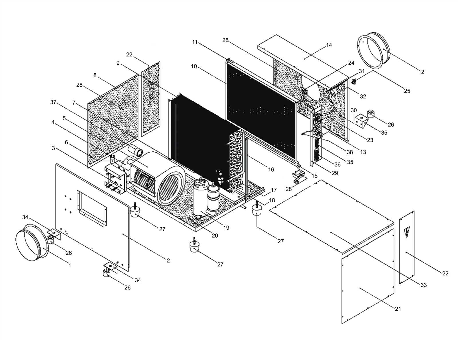 ge dehumidifier parts diagram