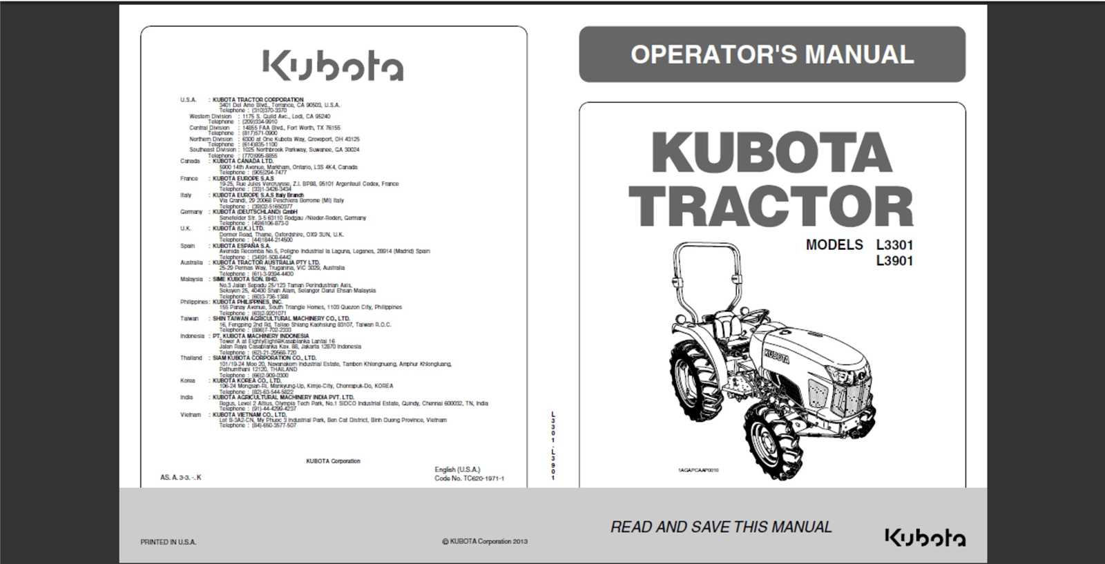 kubota l3301 parts diagram