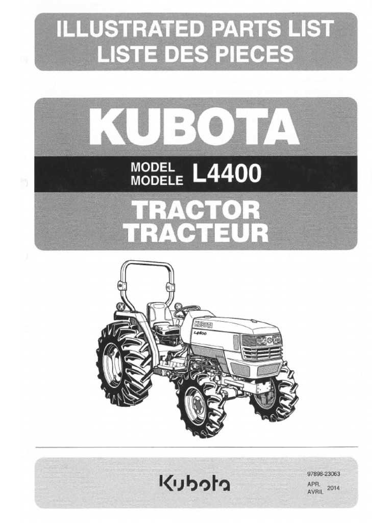 kubota l4400 parts diagram