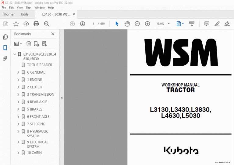 kubota l5030 parts diagram