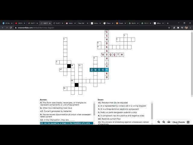 lab equipment part 1 diagram crossword answer key