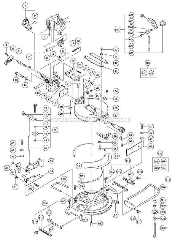 mitre saw parts diagram