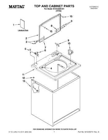 maytag front load washer parts diagram