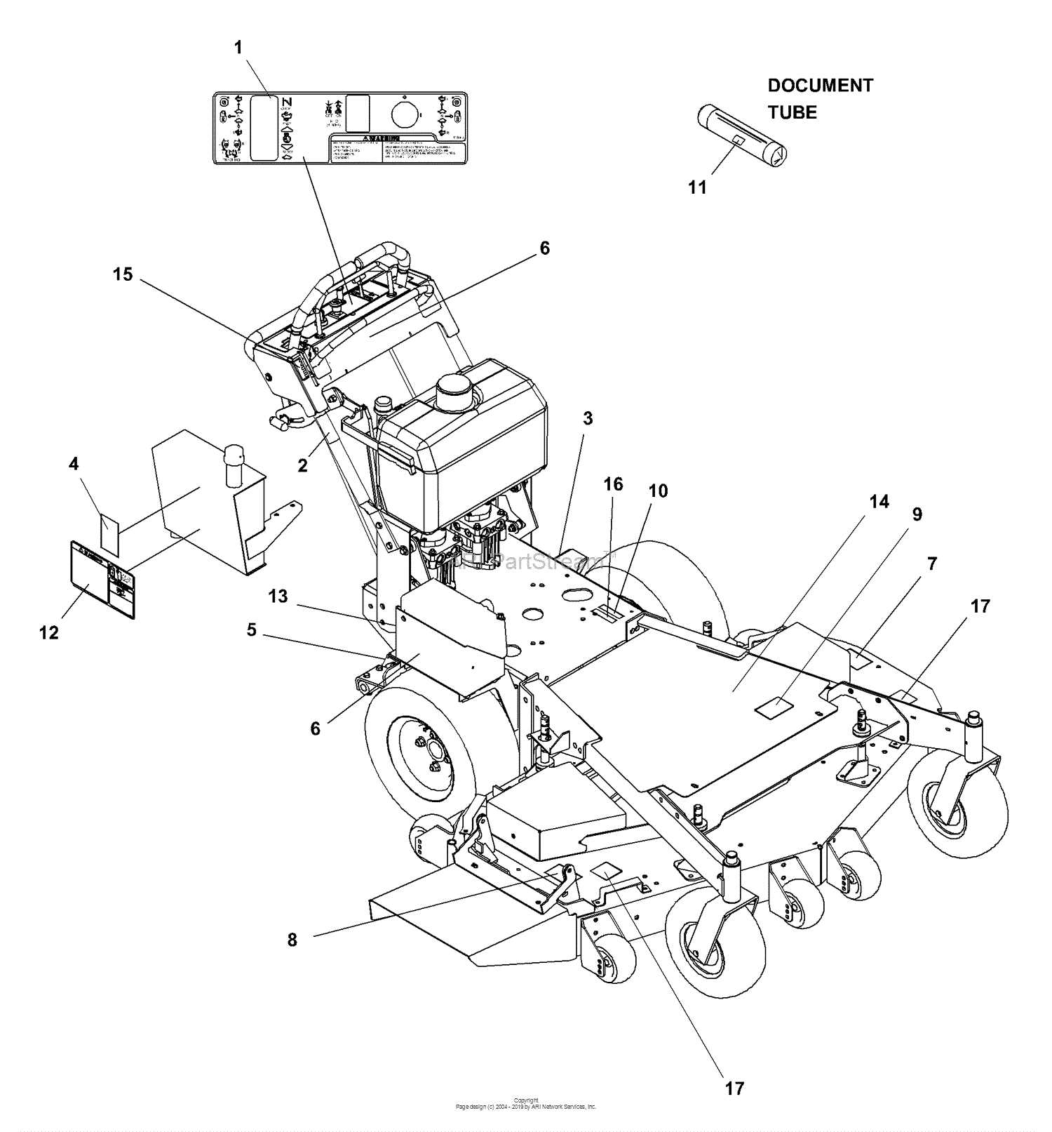 lesco 48 mower parts diagram