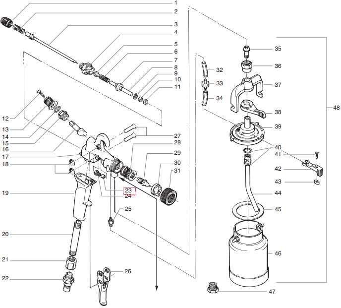 titan spray gun parts diagram