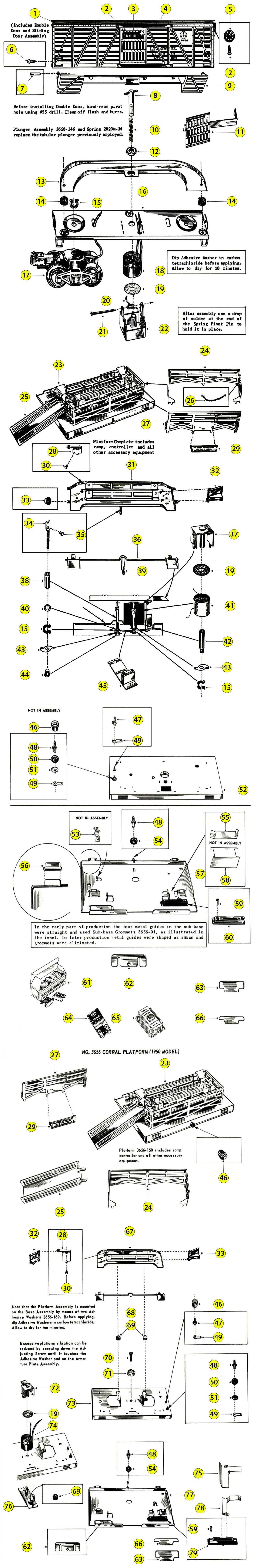 lionel parts list and exploded diagrams