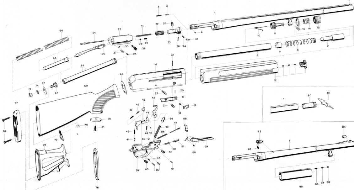 beretta 1301 parts diagram