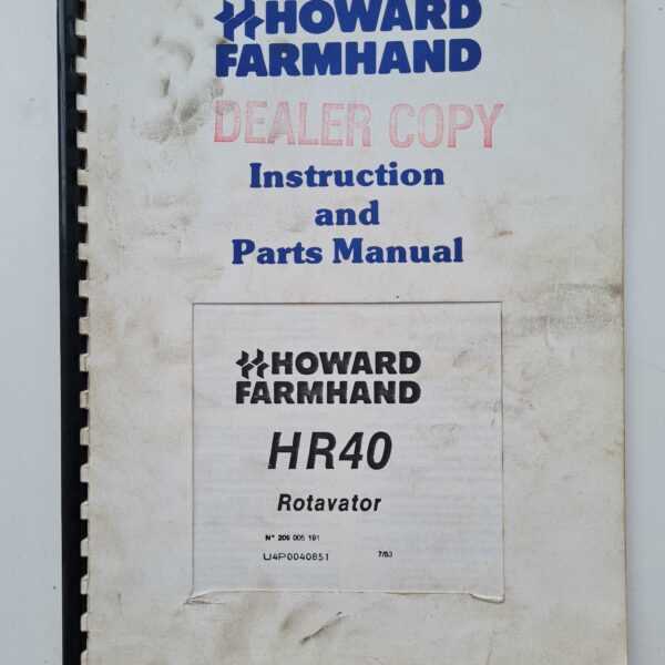 howard rotavator parts diagram