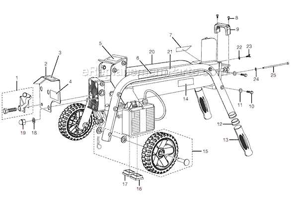 log splitter parts diagram